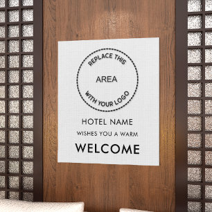 Einfache Begrüßung des Namens des Hotels in jeder Poster