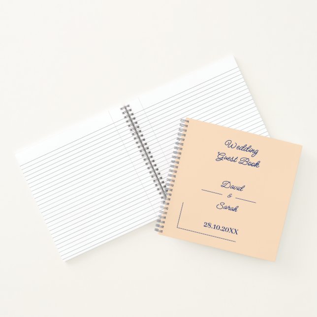 Einfache Beige Custom Wedgers Notizbuch (Innenseite)