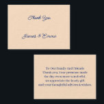 Einfache Beige individuelle Hochzeit Vielen Dank Mitteilungskarte<br><div class="desc">Unsere einfache, maßgeschneiderte Hochzeitskarte, die perfekte Art, Ihre Dankbarkeit an Ihre Gäste für die Teilnahme an Ihrem besonderen Tag, Made mit Premium-Qualität Cardstock und mit einem schönen Design, ist diese Karte sicher, einen bleibenden Eindruck zu machen. Die Vorderseite der Karte enthält die Worte "Danke" geschrieben in elegantem Skript, mit Pärchennamen,...</div>