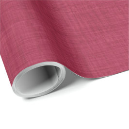 Einfache Beige Linen Rote Textur Geschenkpapier