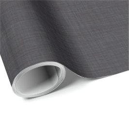 Einfache Beige Linen Schwarze Textur Geschenkpapier