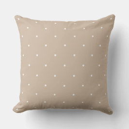 Einfache Beige Polka Dots Pattern Kissen Kissen