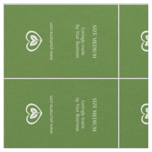 Einfache Bekleidungsetiketten, grün weiß Stoff