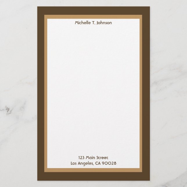 einfache Belagerung und braun Briefpapier (Vorderseite)