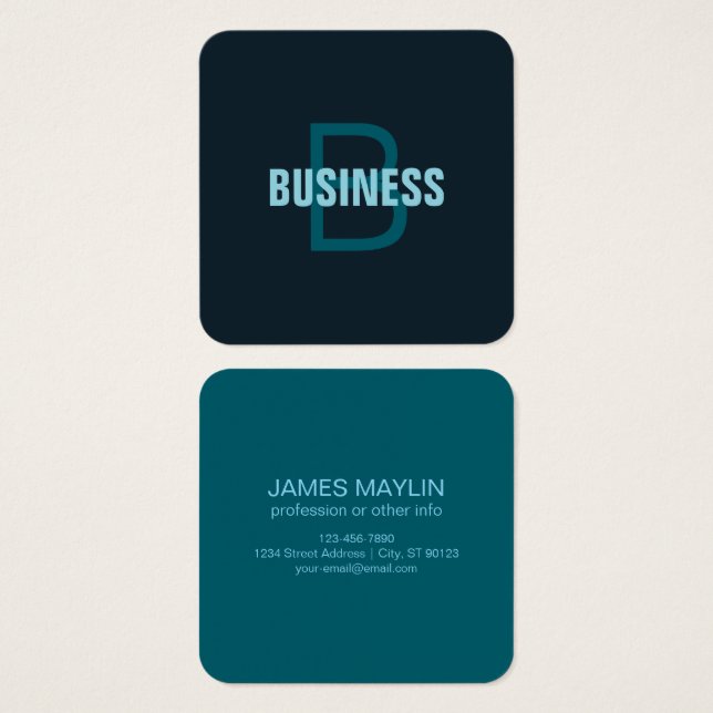 Einfache, benutzerdefinierbare Mit Monogramm Bezei (Vorne & Hinten)