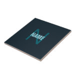 Einfache, benutzerdefinierbare Mit Monogramm Bezei Fliese<br><div class="desc">Anpassbare Name Monogramm,  bearbeiten,  wie Sie möchten.</div>