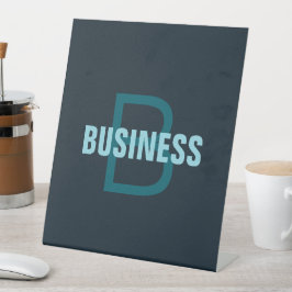 Einfache, benutzerdefinierbare Mit Monogramm Bezei Sockelschild