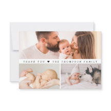 Einfache, benutzerdefinierte 3 Fotos Babydusche