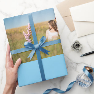 einfache benutzerdefinierte farbenfrohe blaue funk geschenkpapier