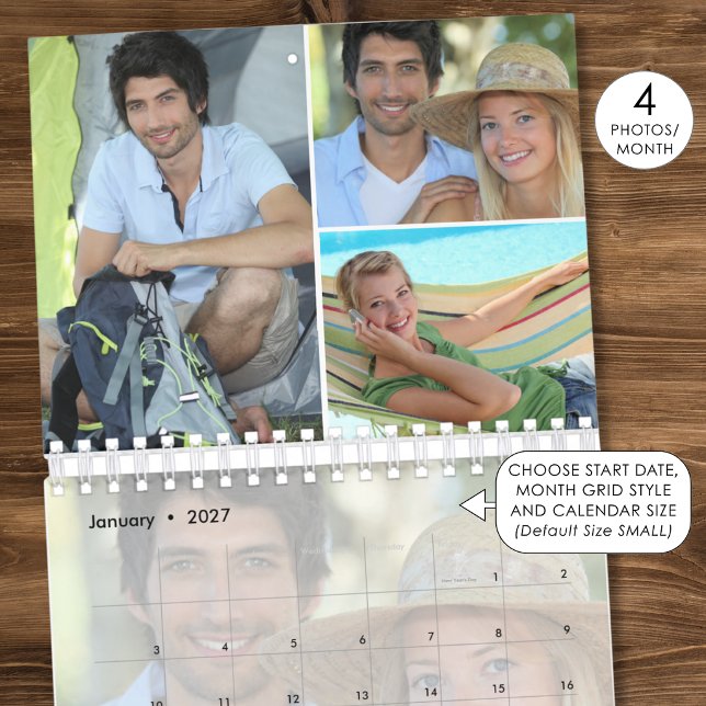 Einfache benutzerdefinierte FotoCollage 4 pro Mona Kalender (Von Creator hochgeladen)