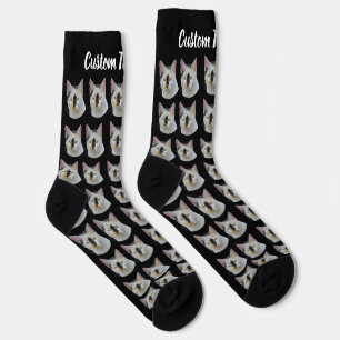 Einfache benutzerdefinierte Katze Haustier Foto Pe Socken