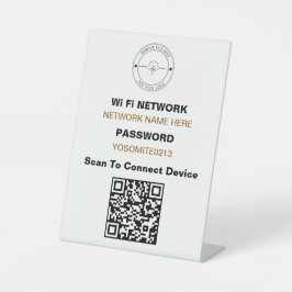 Einfache, benutzerdefinierte Logo QR-Code Wifi-Det Sockelschild