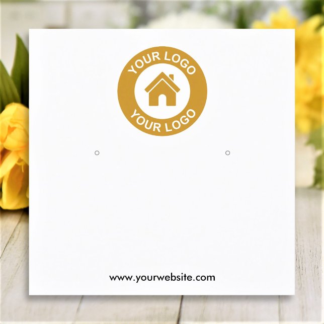 Einfache, benutzerdefinierte Logo-Schmuckkarte Quadratische Visitenkarte (Von Creator hochgeladen)