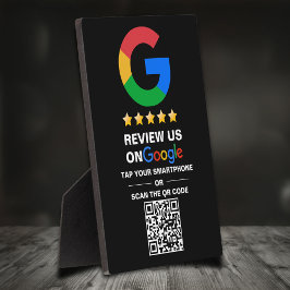 Einfache benutzerdefinierte QR-Code Google Review  Fotoplatte
