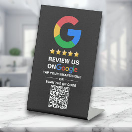 Einfache benutzerdefinierte QR-Code Google Review  Sockelschild