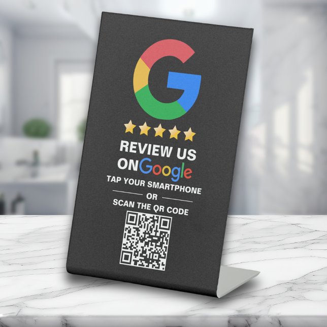 Einfache benutzerdefinierte QR-Code Google Review  Sockelschild (Von Creator hochgeladen)