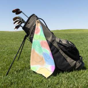 einfache, benutzerdefinierte Wasserfarben-Add-Webs Golfhandtuch