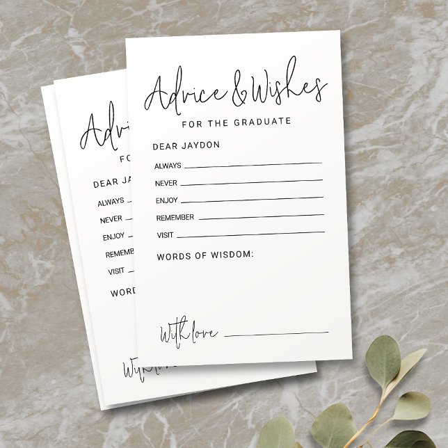 Einfache Beratung und Wünsche für moderne Script G (Simple Modern Script Graduate advice & wishes)