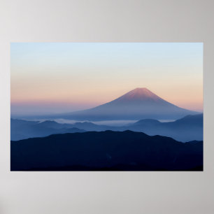 Einfache Berge Fuji, Japan Art   Poster