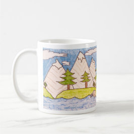Einfache Berglandschaft Kaffeetasse
