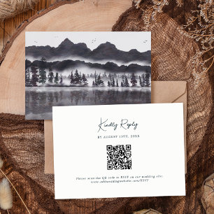 Einfache Berglandschaft Rustikale Waldlandschaft H RSVP Karte