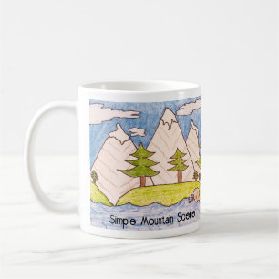 Einfache Bergszene Kaffeetasse