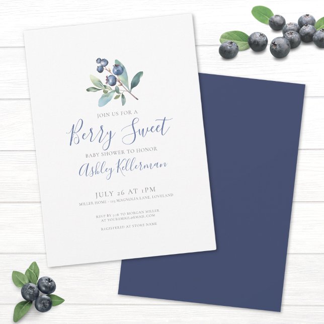 Einfache Berry Sweet Baby Dusche Einladung (Berry Sweet Baby Shower Invitation)