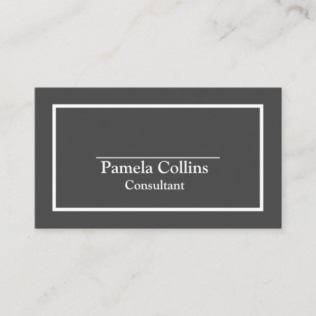 Einfache Beruflich Elegante Moderne Kunst, Dichtun Visitenkarte (Vorderseite)