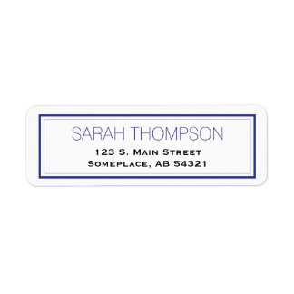Einfache Berufliche Blue Strip Border Labels