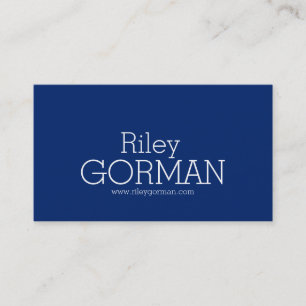 Einfache berufliche dunkelblaue weiße visitenkarte