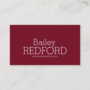 Einfache berufliche, dunkelrote Visitenkarten Visitenkarte