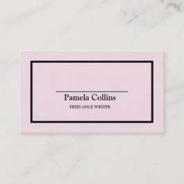 Einfache Berufliche Elegant Schwarz & Rosa Visitenkarte