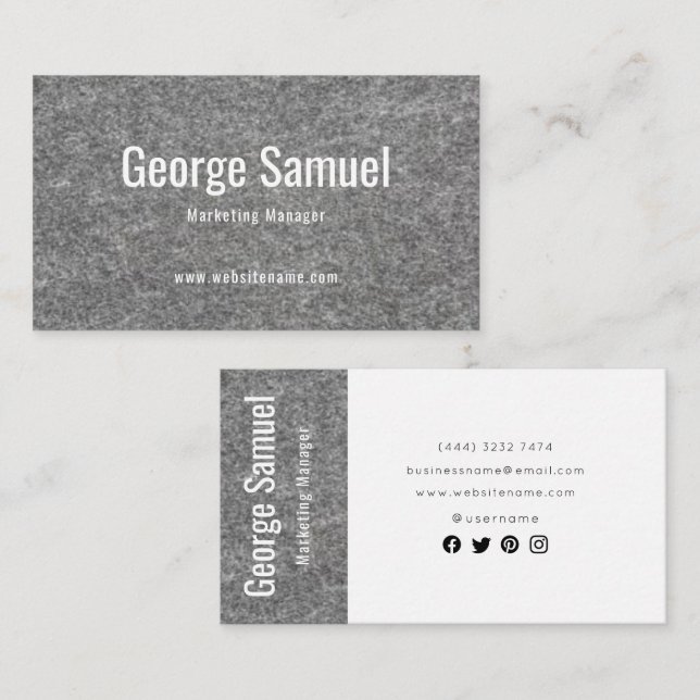 Einfache Berufliche Elegant-Stellenbezeichnung ein Visitenkarte (Vorne/Hinten)