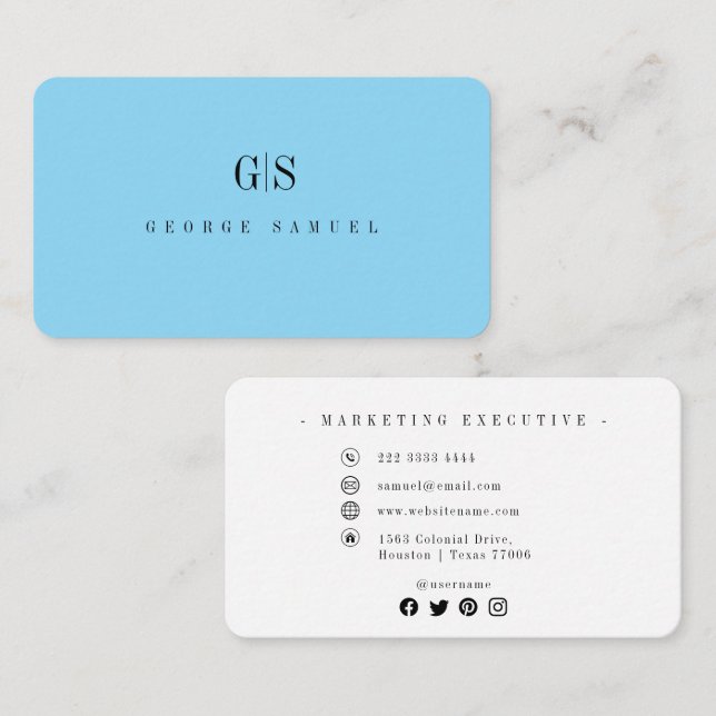 Einfache Berufliche Elegant-Stellenbezeichnung ein Visitenkarte (Vorne/Hinten)