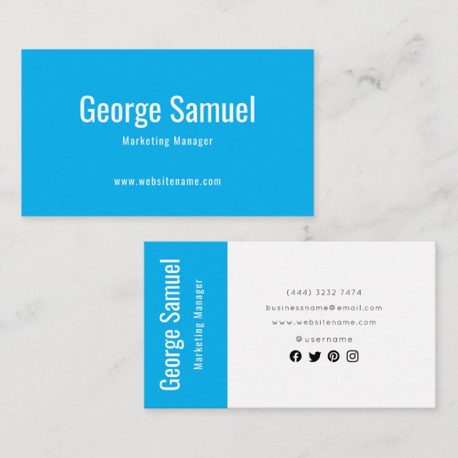 Einfache Berufliche Elegant-Stellenbezeichnung ein Visitenkarte (Vorne/Hinten)