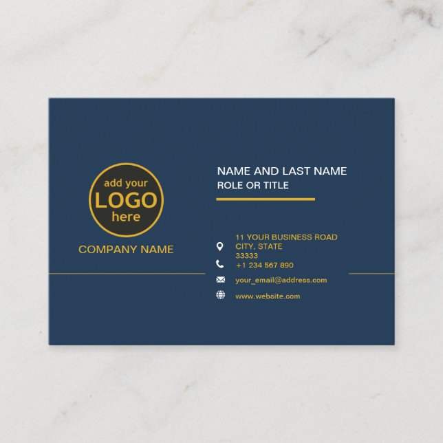 Einfache Berufliche Farbkombination Visitenkarte (Vorderseite)