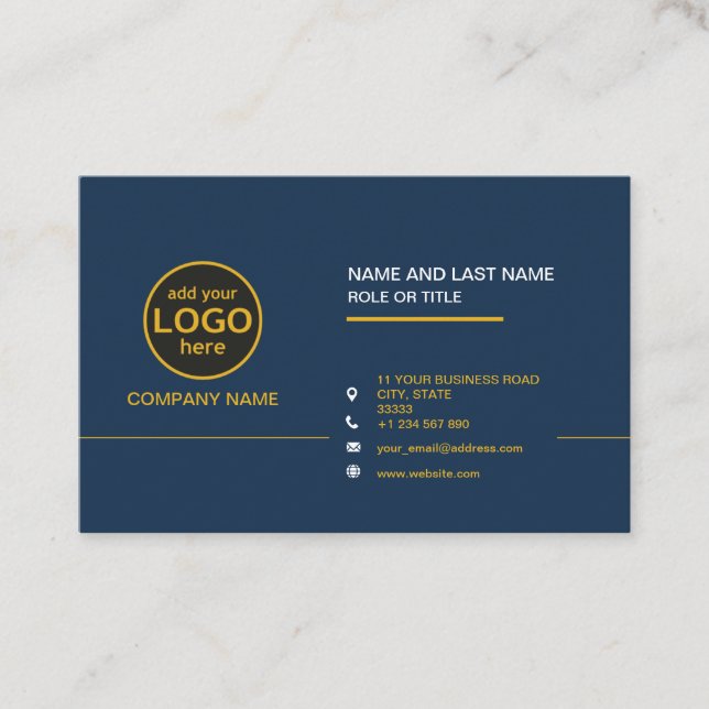 Einfache Berufliche Farbkombination Visitenkarte (Vorderseite)