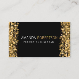 Einfache berufliche Goldlichter u. -Glitzern Visitenkarte