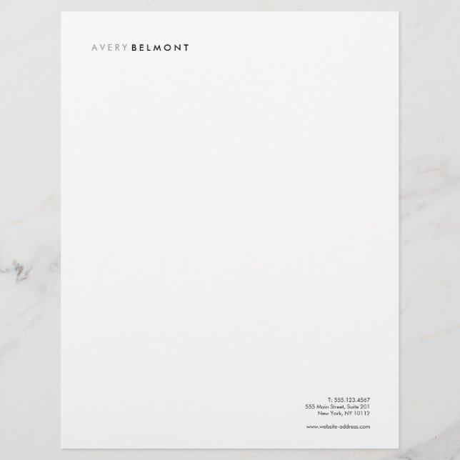 Einfache Berufliche Letterhead Briefbogen (Vorderseite)