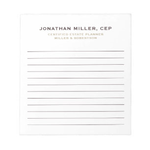 Einfache Berufliche Linde Notizblock