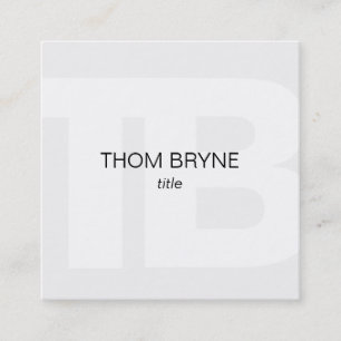 Einfache Berufliche Monogramm Quadratische Visitenkarte