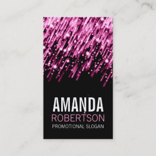 Einfache berufliche rosa fallende Sterne Visitenkarte
