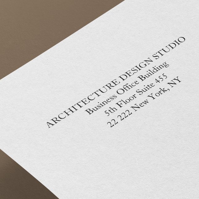 Einfache berufliche Rücksendeadresse für Unternehm Permastempel (Von Creator hochgeladen)