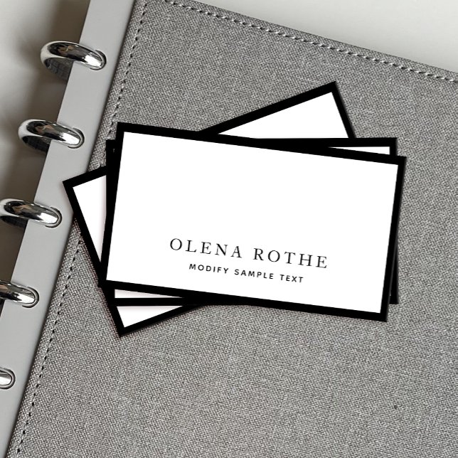 Einfache Berufliche schwarze Grenze Telefonnummerkarte (Von Creator hochgeladen)