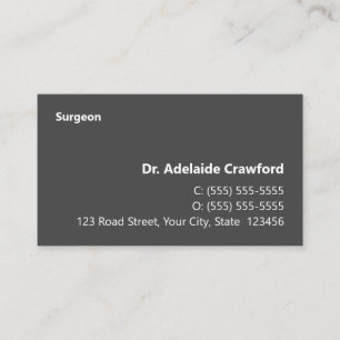 Einfache, bescheidene, Doctor Business Card Visitenkarte