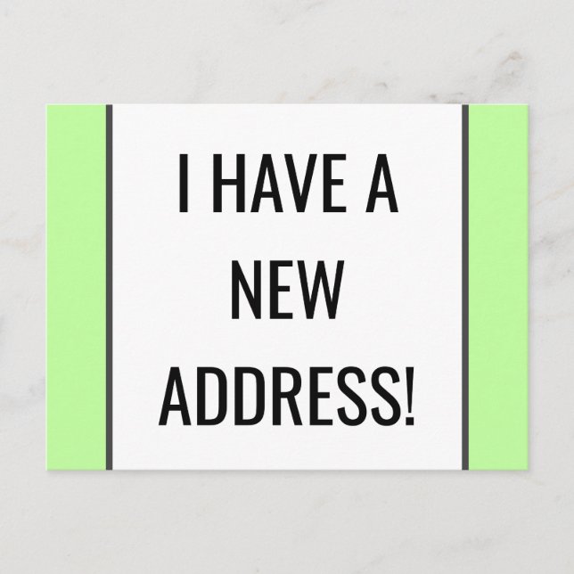 Einfache, bescheidene und schlichte neue ankündigungspostkarte (Vorderseite)