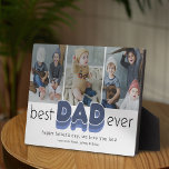 Einfache Best Vater je Foto Fotoplatte<br><div class="desc">Moderne Foto-Plakette mit 3 Familienbildern,  die Sie durch Ihre eigenen Erinnerungen ersetzen können,  das Sprichwort "bester Vater aller Zeiten" und die Kindernamen.</div>
