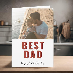 Einfache beste Dad-Vatertag-Postkarte Karte