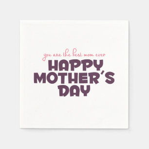 Einfache beste Mama je Muttertag   Napkin Serviette
