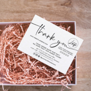 Einfache Bestellung Vielen Dank Geschäftskarte Visitenkarte